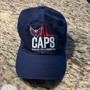 Fanatics Navy Blue "All Caps" Embroidered Stanley Cup Champions Hat